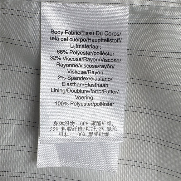 DKNY Mint Plaid Ruched Sleeve Blazer Size 10 Tailored Jacket - Picture 7 of 7